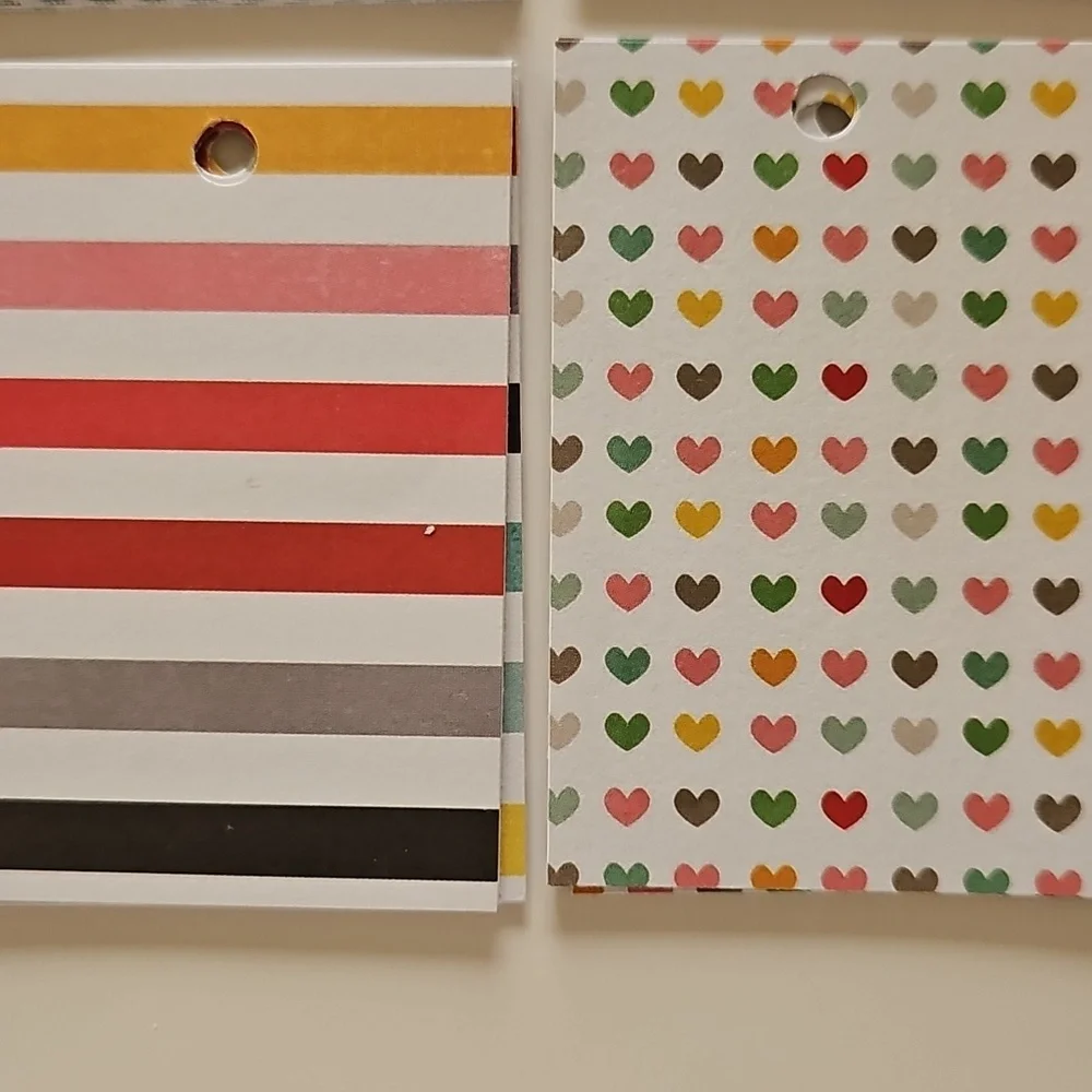 64 Colorful Hand Cut Blank Back Spring Theme Cardstock Gift Tag Set